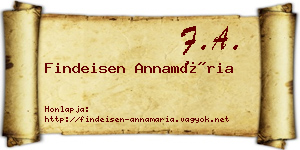 Findeisen Annamária névjegykártya